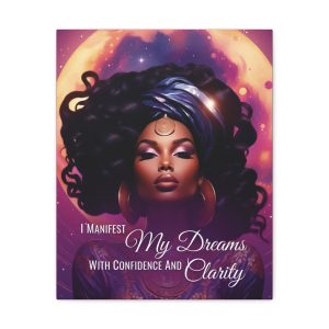 I Manifest My Dreams with Confidence and Clarity | Affirmation Art Canvas