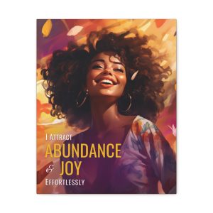 I Attract Abundance and Joy Effortlessly | Affirmation Art Canvas