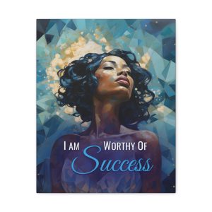 I Am Worthy of Success | Affirmation Art Canvas