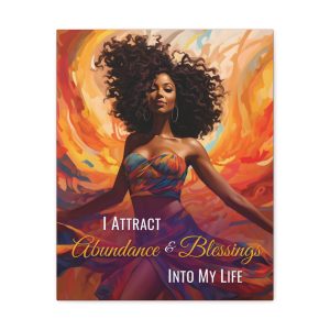 I Attract Abundance and Blessings Into My Life | Affirmation Art Canvas