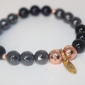 Love Amethyst Rose Hematite Noir Bracelet