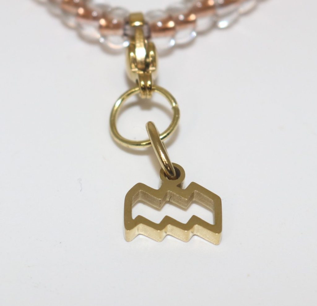 Boundless Aquarius Zodiac Charm