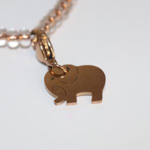 Rooted Strength Elephant Charm — Rose Gold
