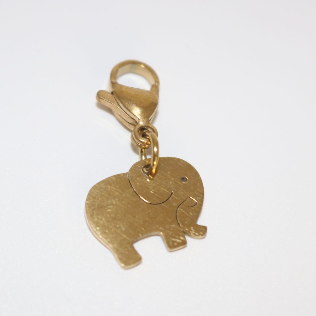 Rooted Strength Elephant Charm — Yellow Gold