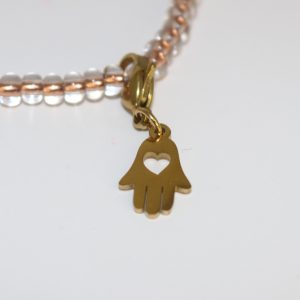 Guarded Heart Hamsa Charm — Yellow Gold