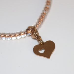 Open Heart Charm — Rose Gold